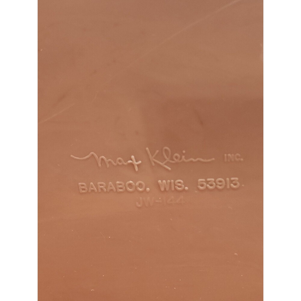 VTG Max Klein FauxWood Hexagonal Wastebasket Raised Relief 1970s 14" Made In USA - Picture 3 of 16